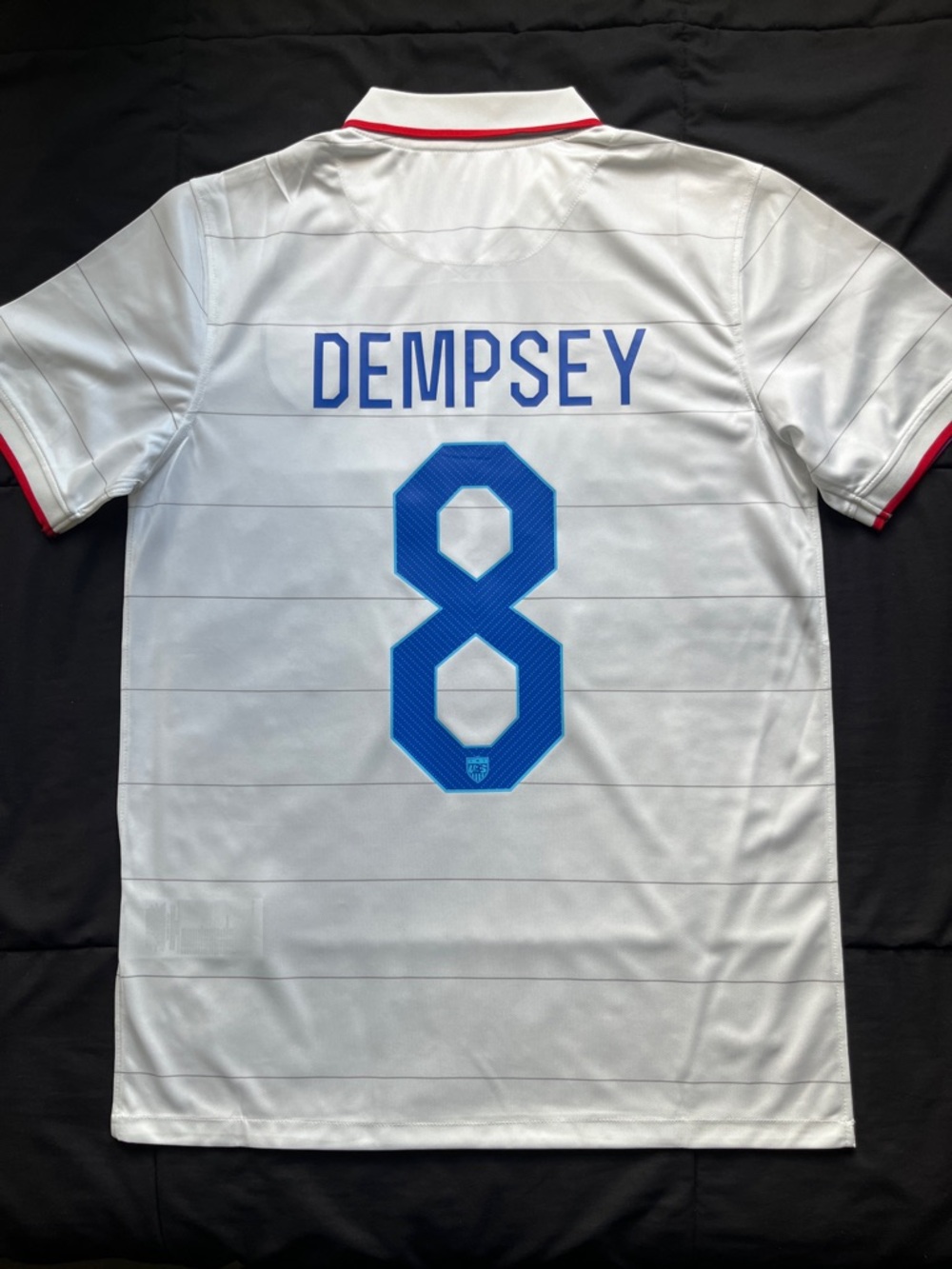 Dempsey #8 USA Retro Soccer Jersey 2014 Home Polo United States of America